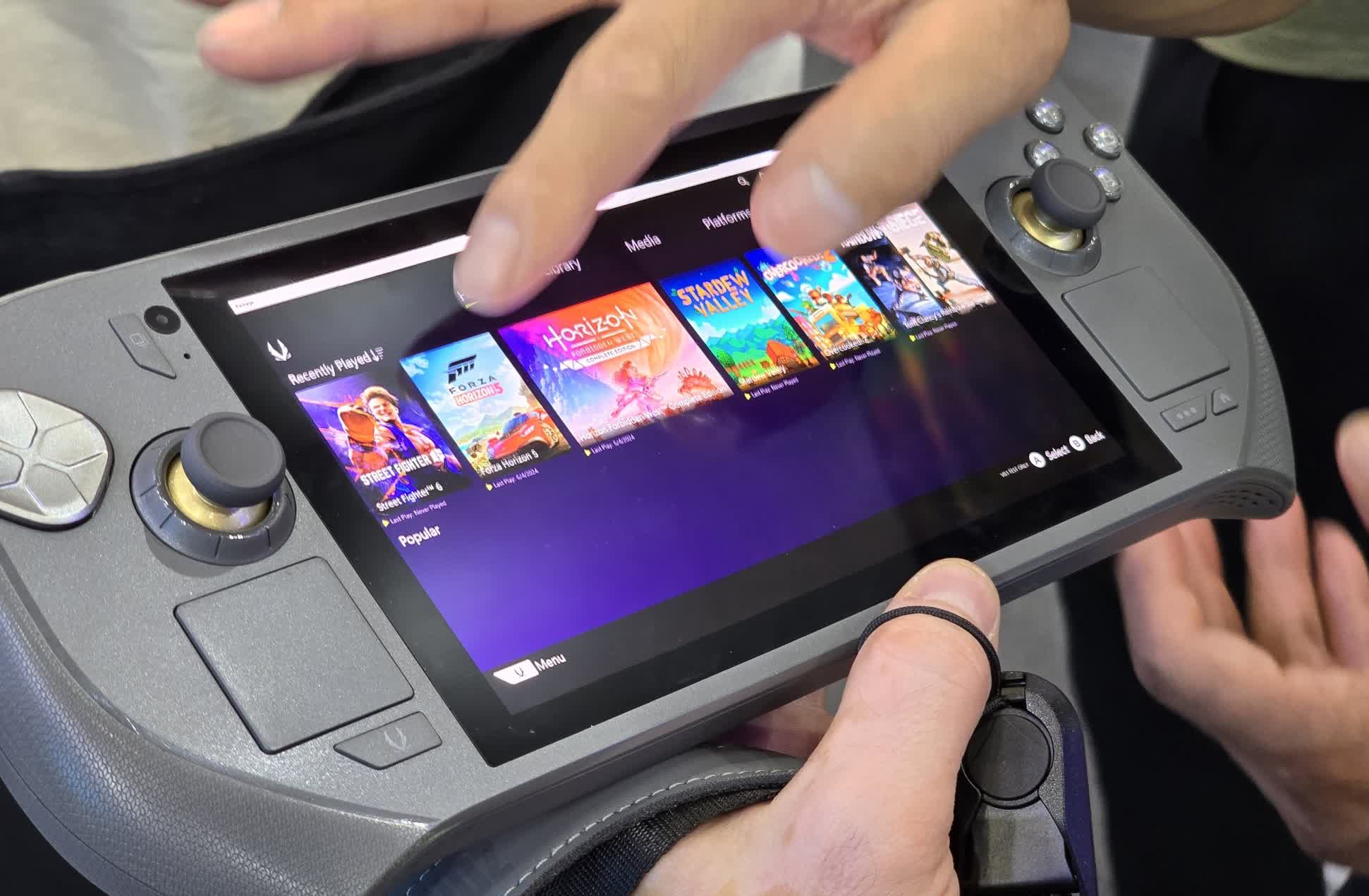 Zotac's handheld gaming PC packs adjustable triggers, jog wheels, and dual touch pads